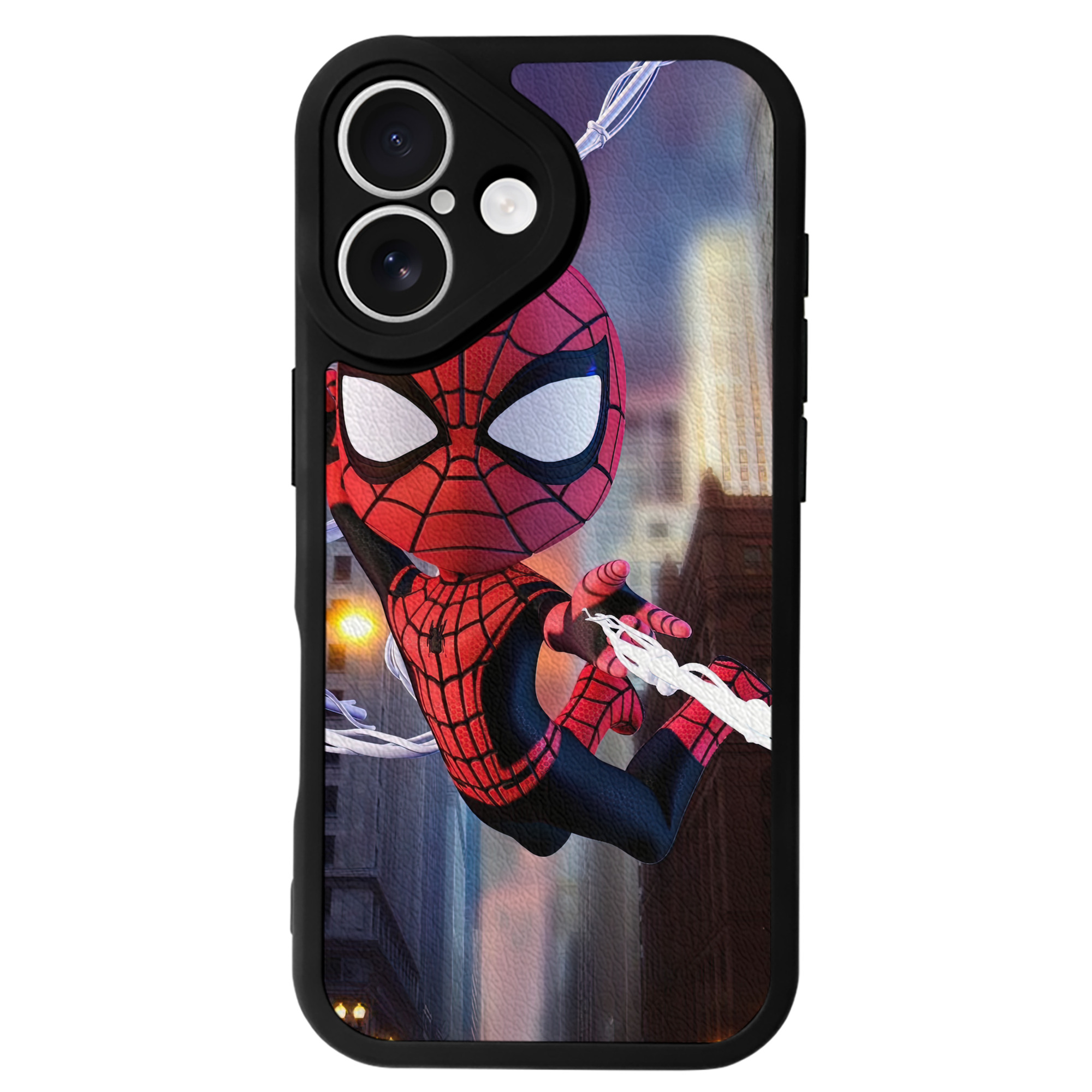 Spider Man スパイダーマン 【iPhone 16シリーズ対応】シリコンスマホケース（レザー調） 材質：シリコン
